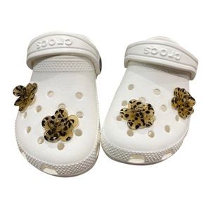 4 Leopard Flower Jibbitz Crocs Charm